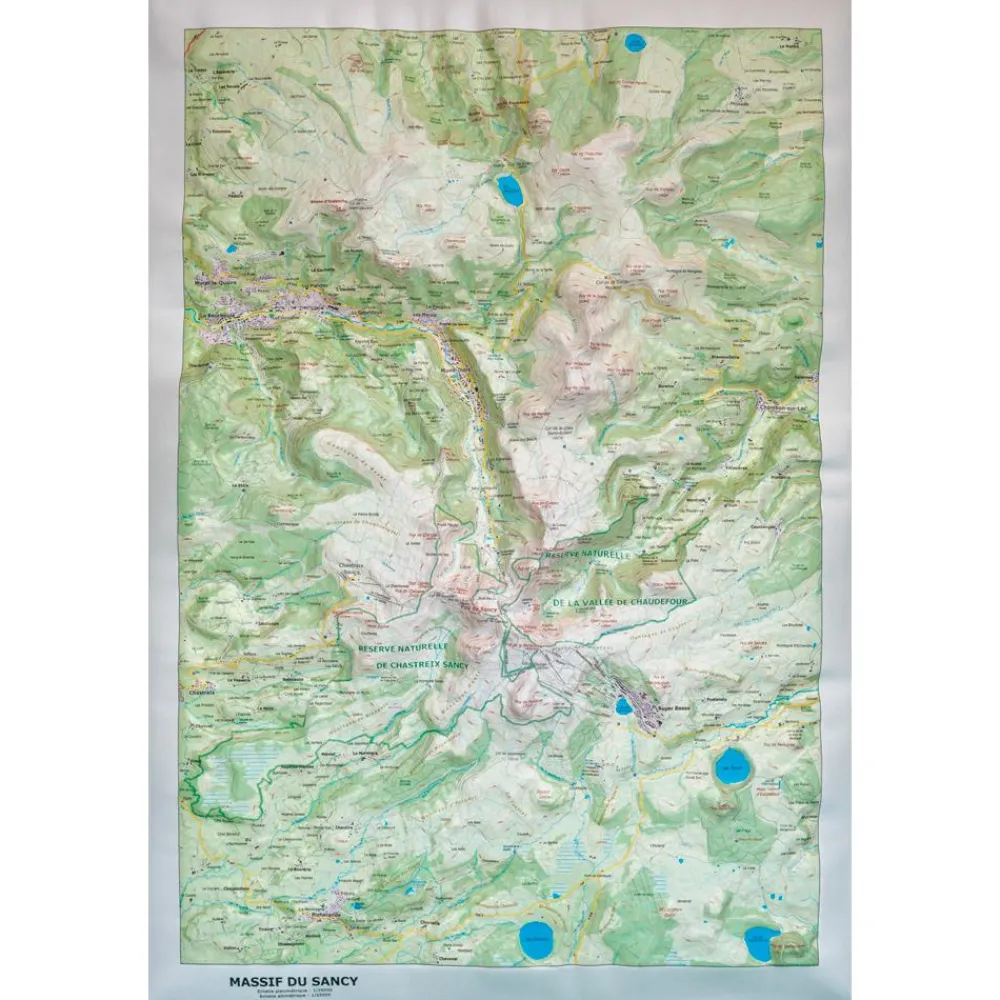 Carte 3D<Deniveles Massif du Sancy (Summer) + Cadre