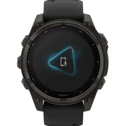 Montres Gps|Montre Connectée<Garmin Montres GPS Fenix 8 Solar Sapphire Titane Carbon Gray DLC Bracelet Silicone Noir Gris Galet