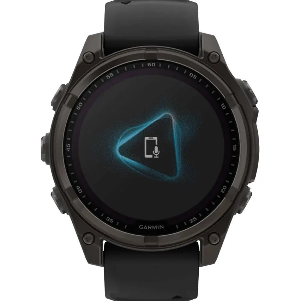 Montres Gps|Montre Connectée<Garmin Montres GPS Fenix 8 Solar Sapphire Titane Carbon Gray DLC Bracelet Silicone Noir Gris Galet