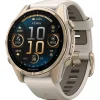 Montres Gps|Montre Connectée<Garmin Montres GPS Fenix 8 Amoled Sapphire Soft Gold Gris Cendré Grès Foncé