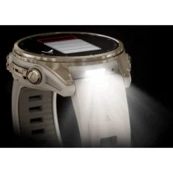 Montres Gps|Montre Connectée<Garmin Montres GPS Fenix 8 Amoled Sapphire Soft Gold Gris Cendré Grès Foncé