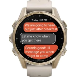 Montres Gps|Montre Connectée<Garmin Montres GPS Fenix 8 Amoled Sapphire Soft Gold Gris Cendré Grès Foncé