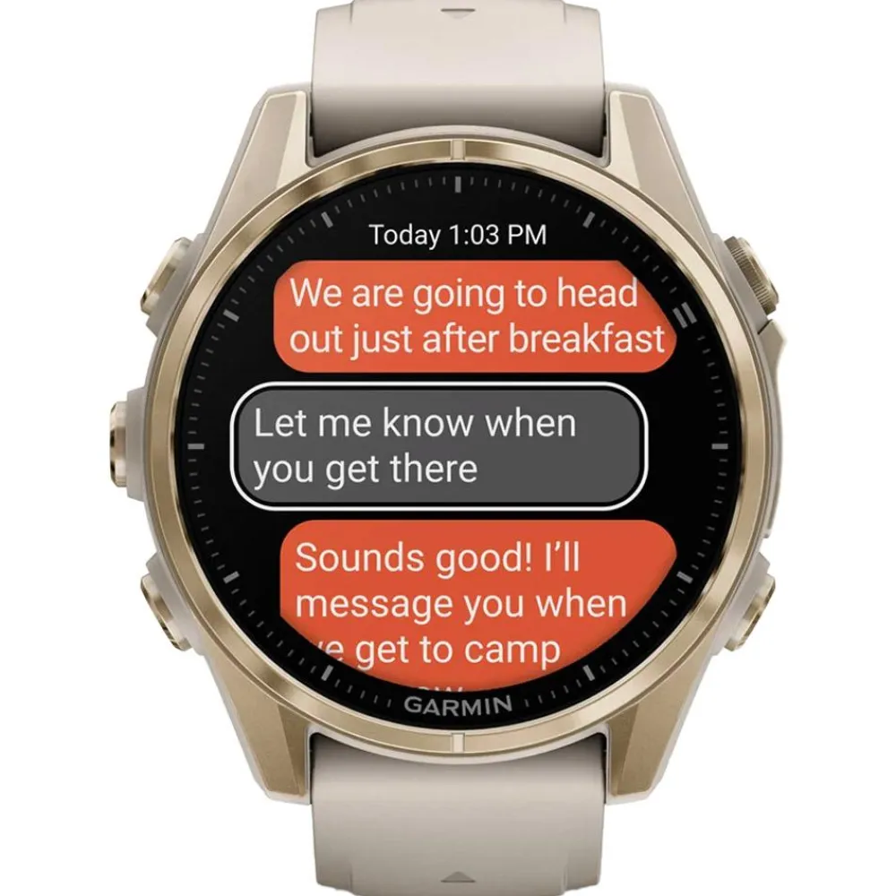 Montres Gps|Montre Connectée<Garmin Montres GPS Fenix 8 Amoled Sapphire Soft Gold Gris Cendré Grès Foncé