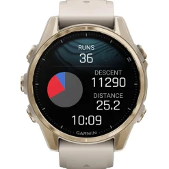 Montres Gps|Montre Connectée<Garmin Montres GPS Fenix 8 Amoled Sapphire Soft Gold Gris Cendré Grès Foncé