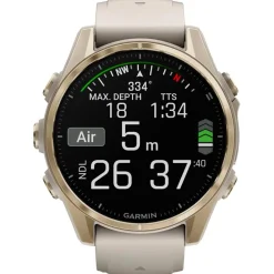 Montres Gps|Montre Connectée<Garmin Montres GPS Fenix 8 Amoled Sapphire Soft Gold Gris Cendré Grès Foncé