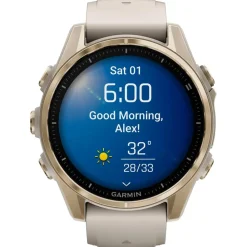 Montres Gps|Montre Connectée<Garmin Montres GPS Fenix 8 Amoled Sapphire Soft Gold Gris Cendré Grès Foncé