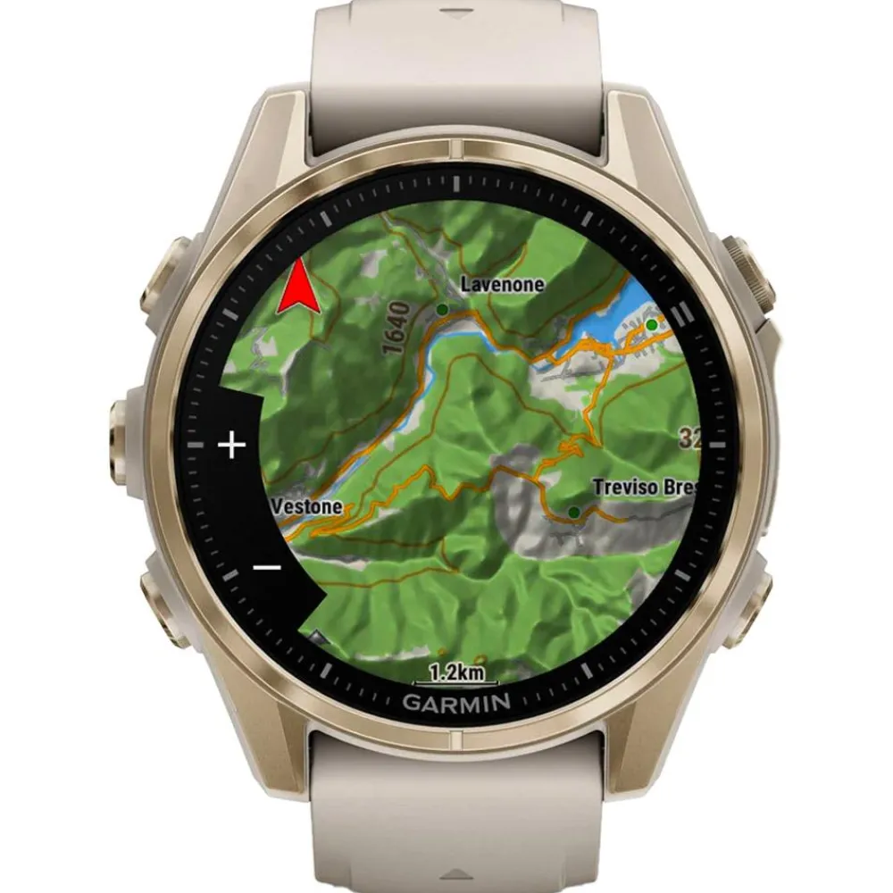 Montres Gps|Montre Connectée<Garmin Montres GPS Fenix 8 Amoled Sapphire Soft Gold Gris Cendré Grès Foncé