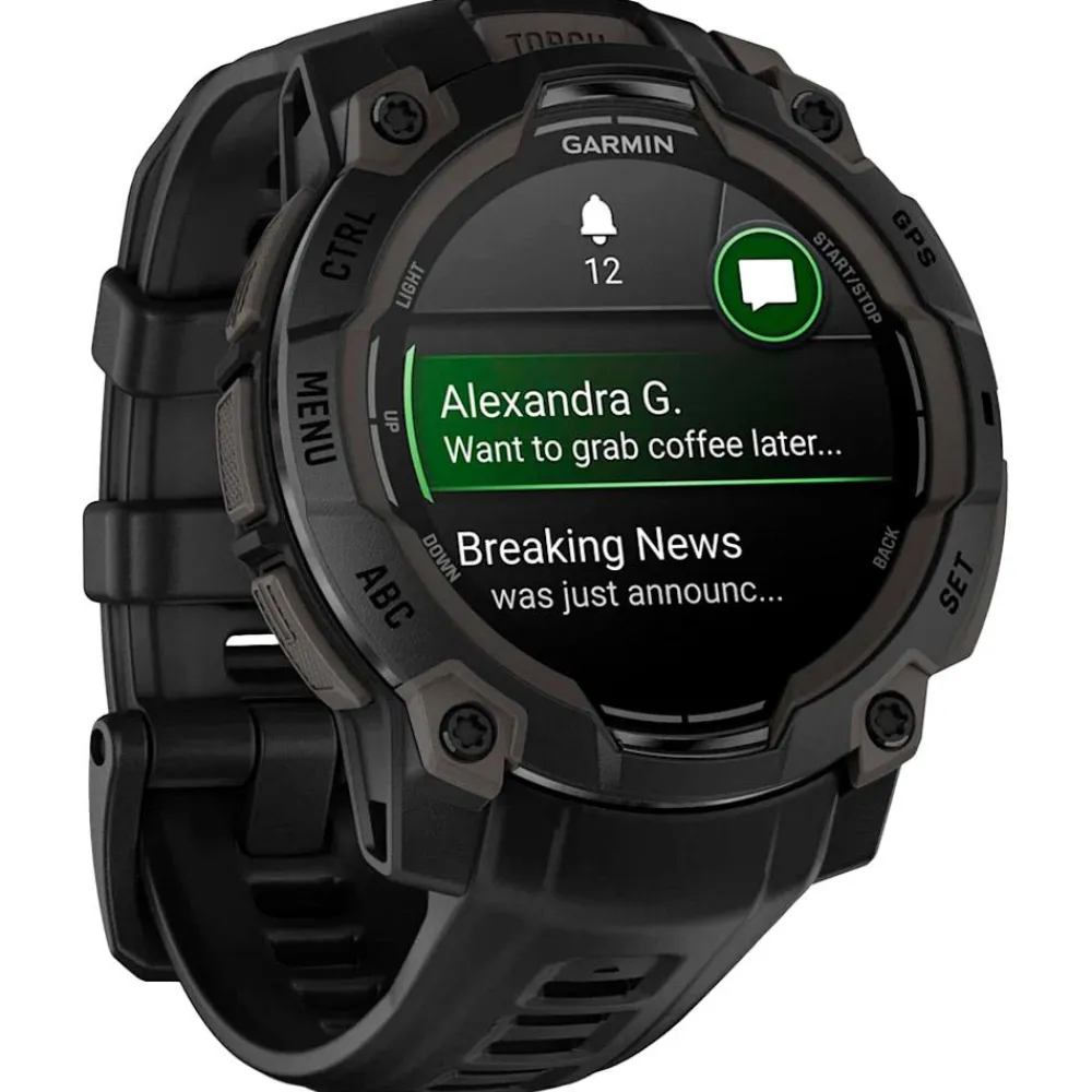 Montres Gps|Montre Connectée<Garmin Montres GPS Instinct 3 Amoled Noir Avec Bracelet Noir