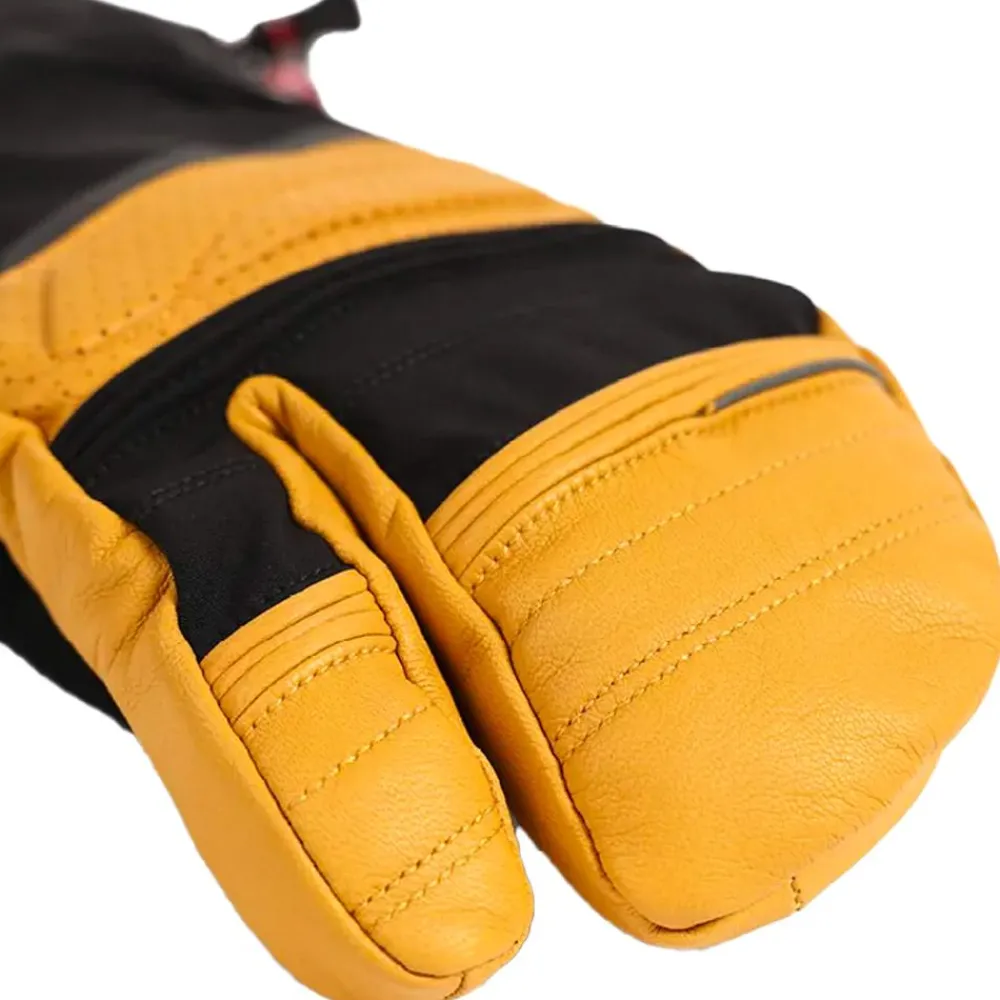 Gants Chauffants|Gants De Ski Homme<Lenz Moufles Heat Glove 8.0 Finger Cap Lobster Black Yellow