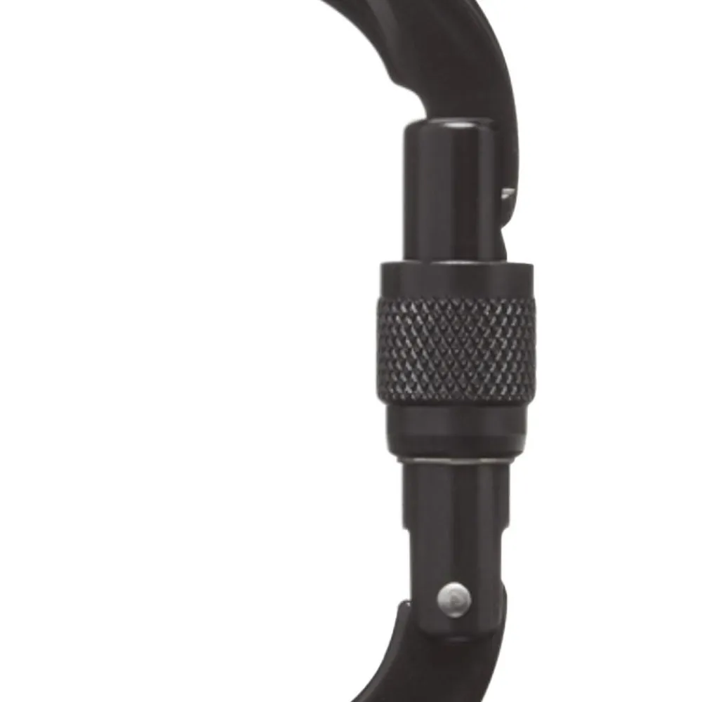 Mousqueton Oval Keylock Screwgate Black 2 Mousqueton