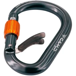 Mousqueton<C.A.M.P. Mousqueton Core Belay Lock Gris Orange