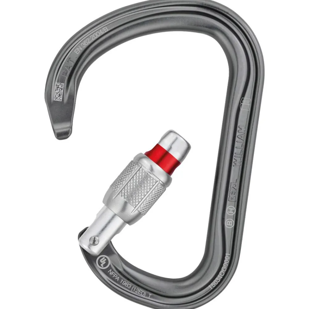 Mousqueton<Petzl Mousqueton William Screw Lock