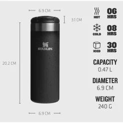 Mug The Aerolight Transit Mug 0.47L (16Oz) Black Moon Vaisselle Camping