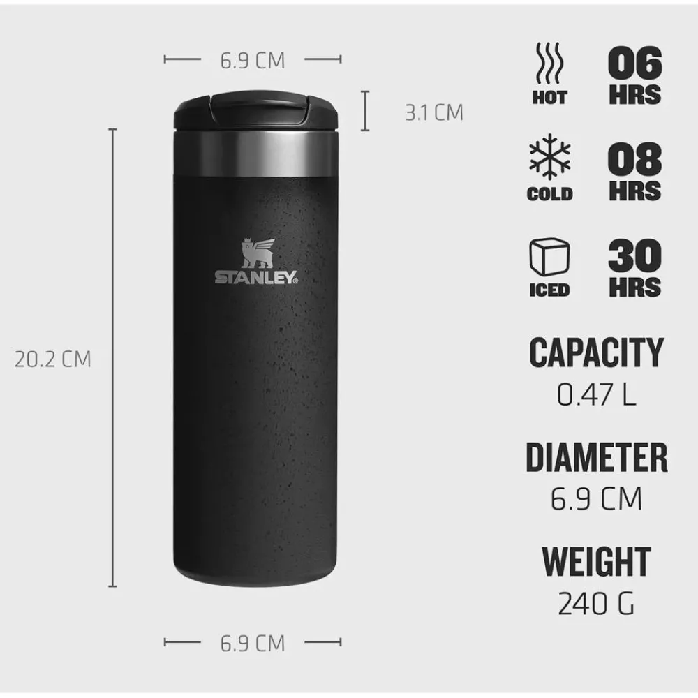 Mug The Aerolight Transit Mug 0.47L (16Oz) Black Moon Vaisselle Camping