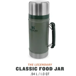 Hot Mug The Legendary Food Jar 0.94L Hammertone Green Vaisselle Camping