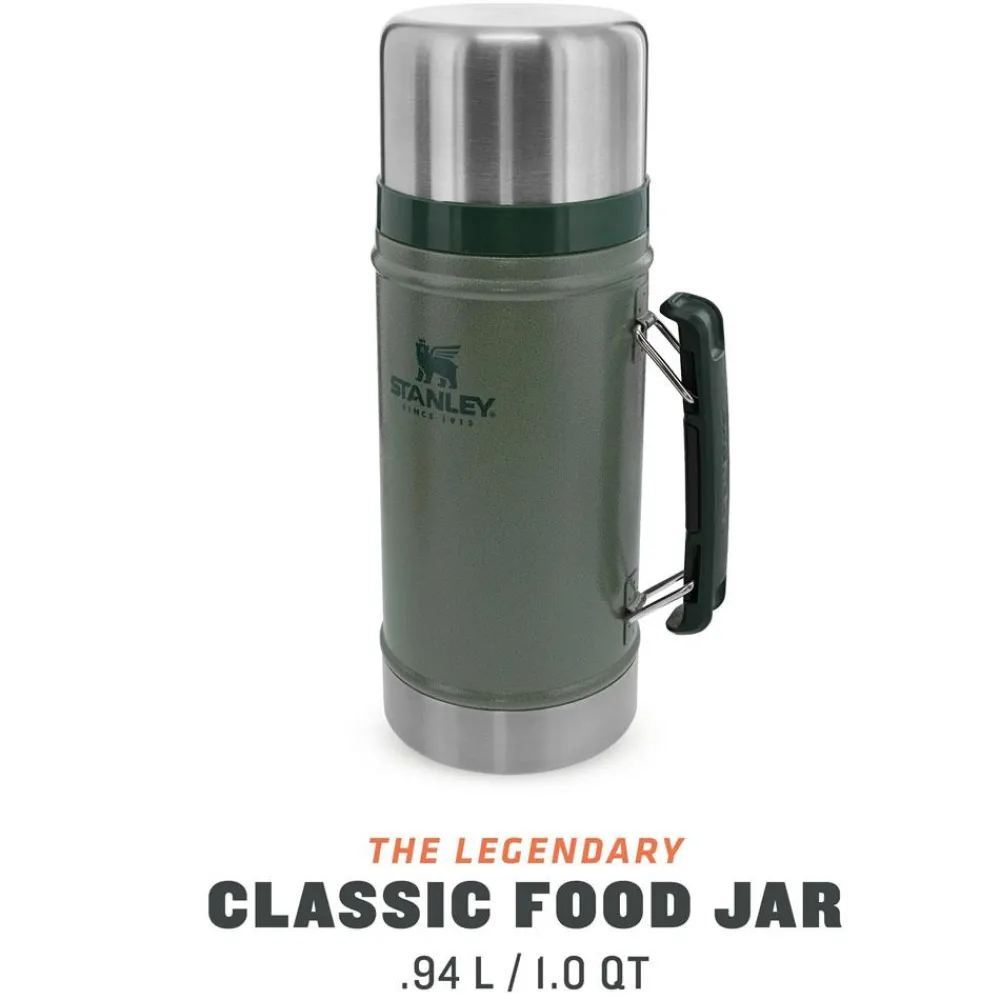 Hot Mug The Legendary Food Jar 0.94L Hammertone Green Vaisselle Camping