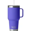 Outlet Mug Rambler 35 Oz (994 ml) Straw Mug Ultra Marine Violet Vaisselle Camping