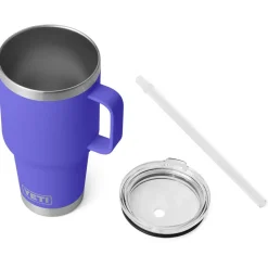 Outlet Mug Rambler 35 Oz (994 ml) Straw Mug Ultra Marine Violet Vaisselle Camping