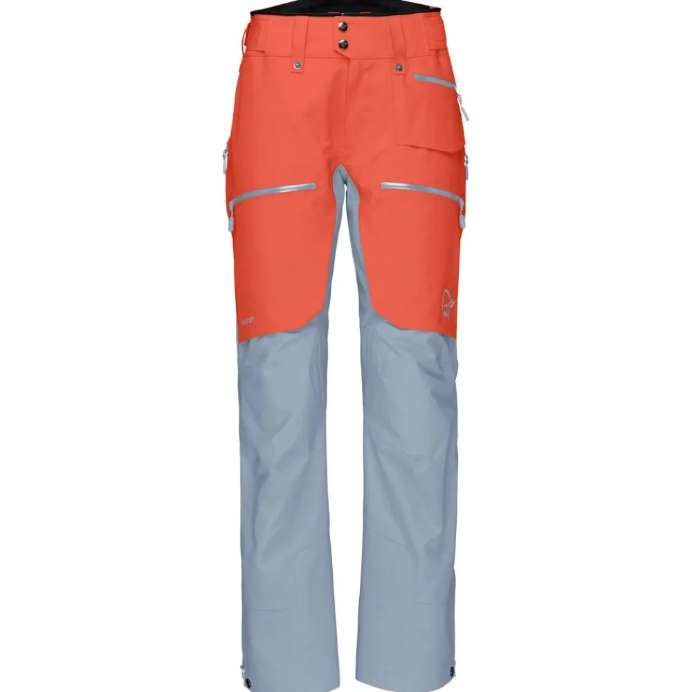 Best Pantalon Ski Lofoten Gore-Tex Pro Pants W's Orange Alert Blue Fog Femme Pantalon De Ski|Pantalon De Ski Femme