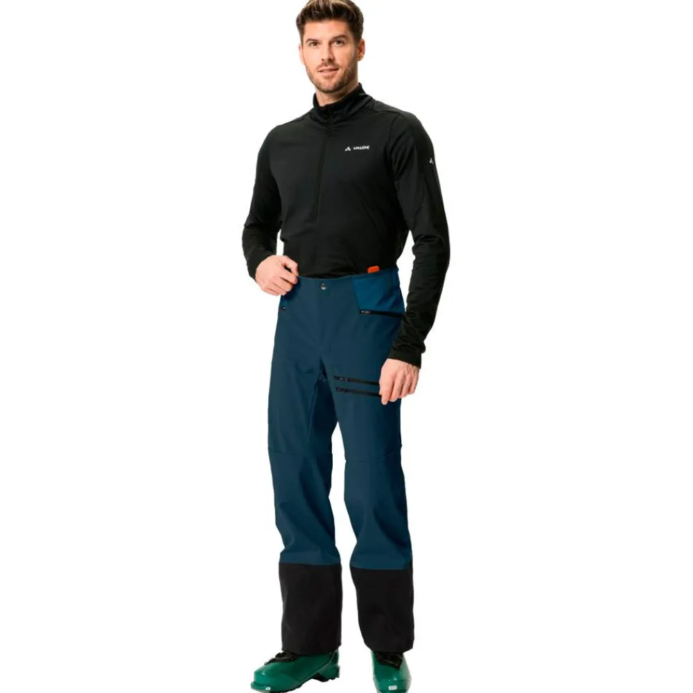 Pantalon De Ski|Pantalon De Ski Homme<Vaude Pantalon Ski Men's Monviso Softshell Pants II Lidark Sea