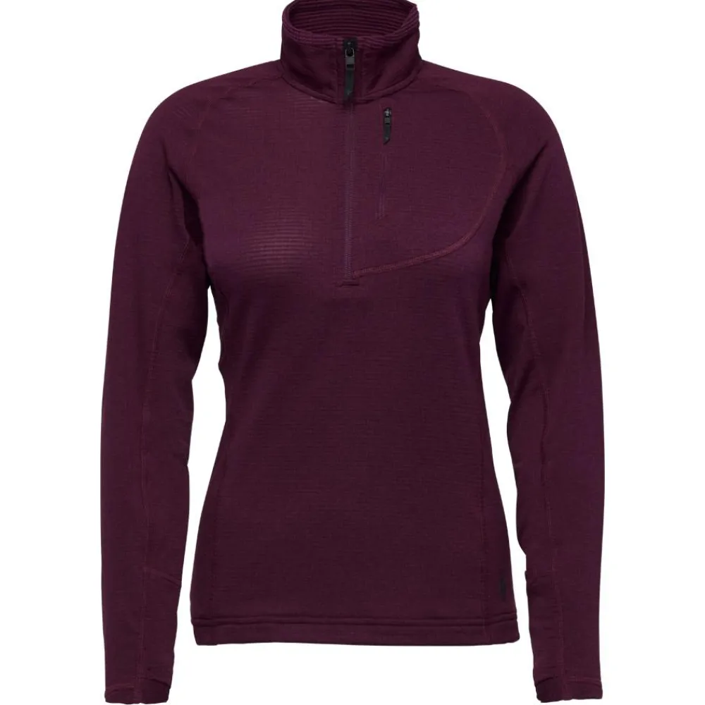 Hot Polaire Coefficient LT Quarter Zip Blackberry Femme Polaire Femme|Veste De Ski