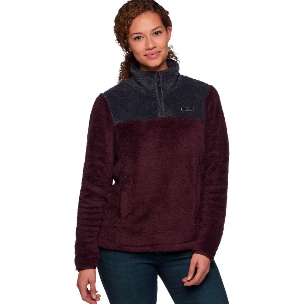 Clearance Polaire W Roadie 1/4 Zip Fleece Bordeaux Carbon Femme Polaire Femme|Veste De Ski