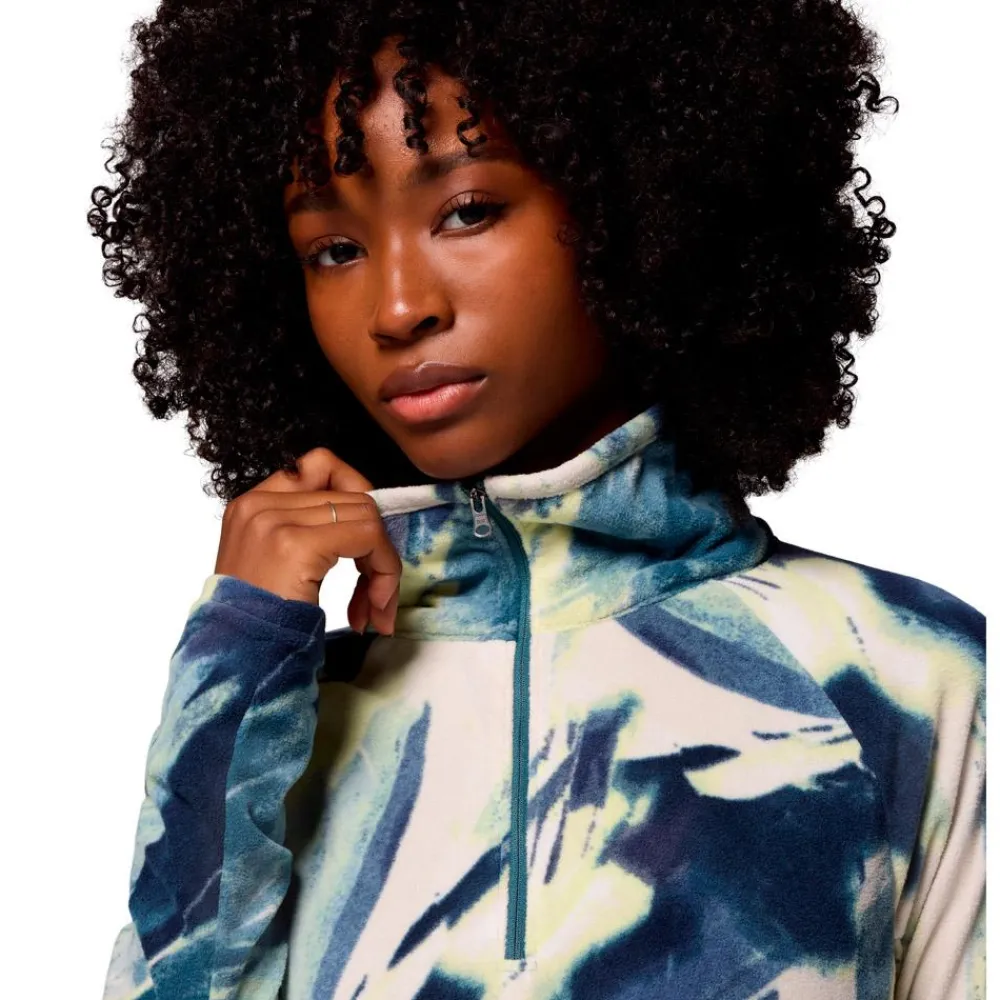 Polaire Femme|Veste De Ski<Columbia Polaire Glacial IV Print 1/2 Zip Everblue Snowflight