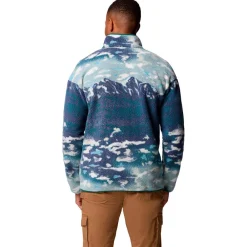 Veste De Ski|Polaire Homme<Columbia Polaire Helvetia II Printed Half Snap Fleece Crushed Blue Sisters