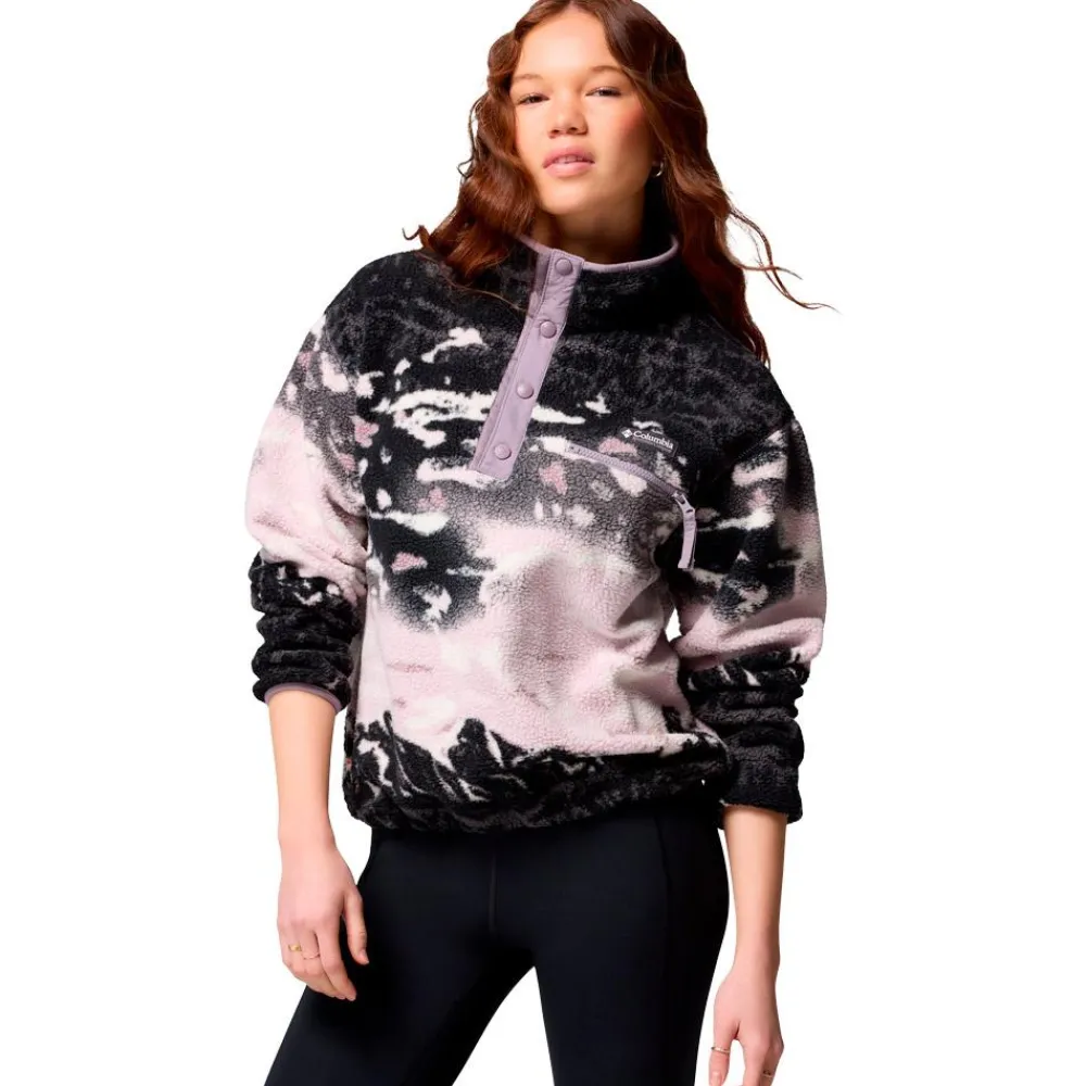 Veste De Ski|Polaire Homme<Columbia Polaire Helvetia II Printed Cropped Half Snap W Shale Purple Sisters Shale Purple