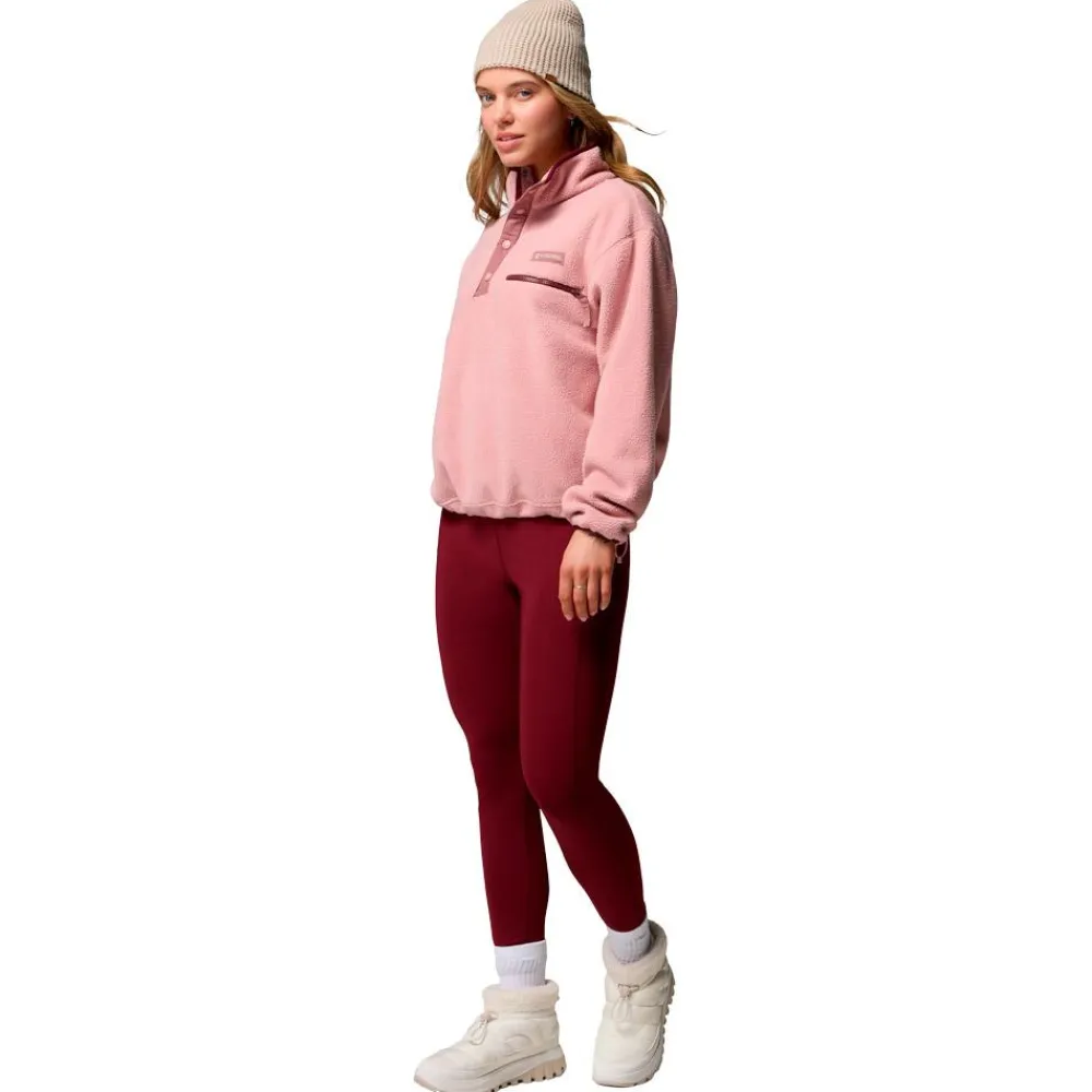 Polaire Femme|Veste De Ski<Columbia Polaire Helvetia II Cropped Half Snap Fleece Eraser Pink Fig Rich Wine