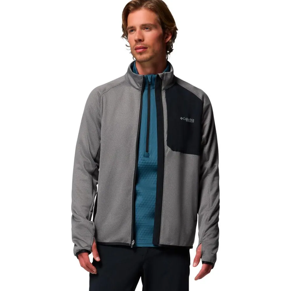 Polaire Homme|Veste De Ski<Columbia Polaire Triple Canyon Grid Fleece Fz II City Grey