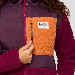 Sale Polaire Trico Hybrid Hooded Jacket W Blackberry And Jam Femme Polaire Femme|Veste De Ski