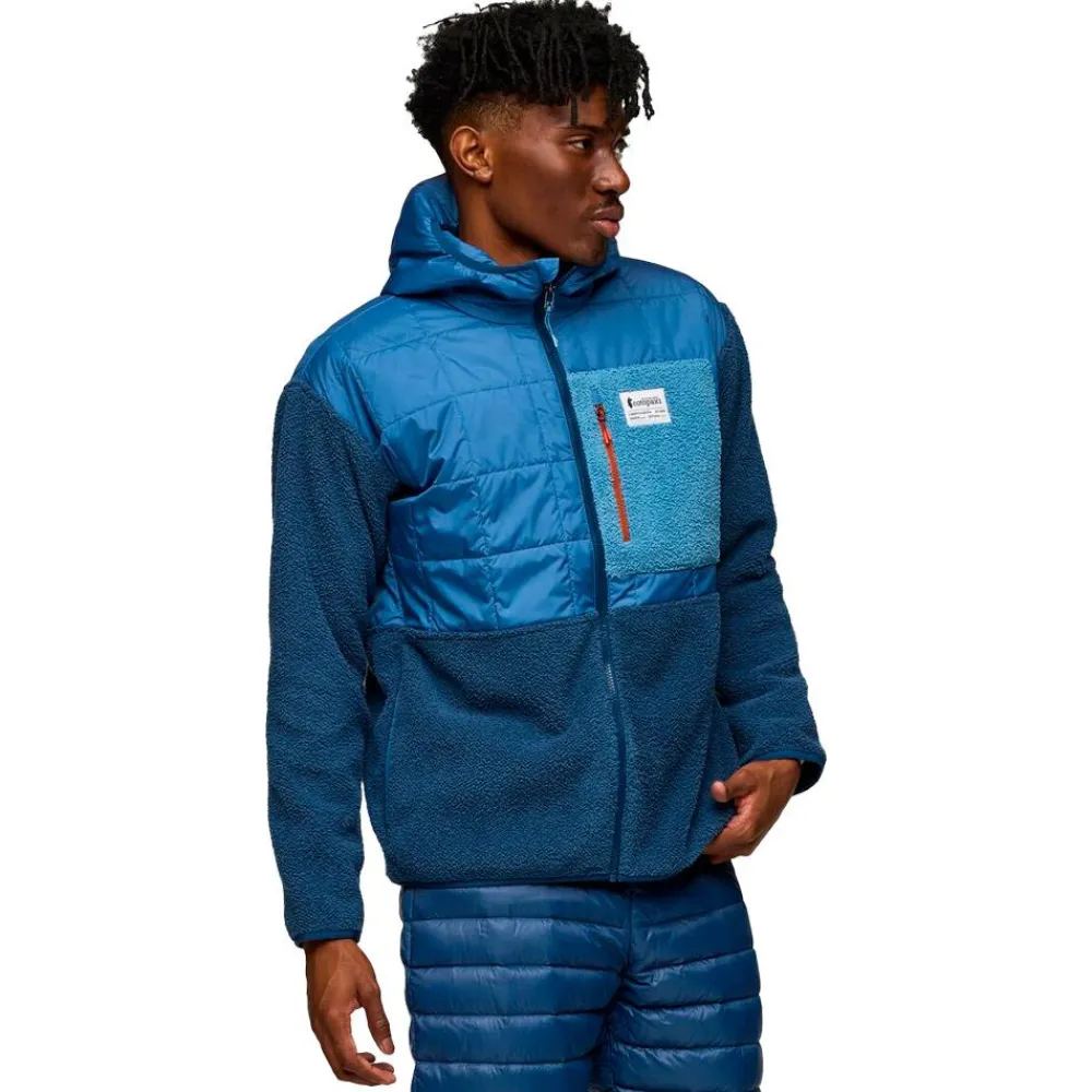 Discount Polaire Trico Hybrid Hooded Jacket Deep Sea Homme Polaire Homme|Veste De Ski
