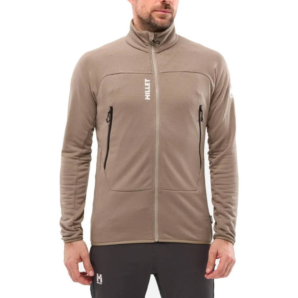 Veste De Ski|Polaire Homme<Millet Polaire Fusion Grid Jkt M Beige