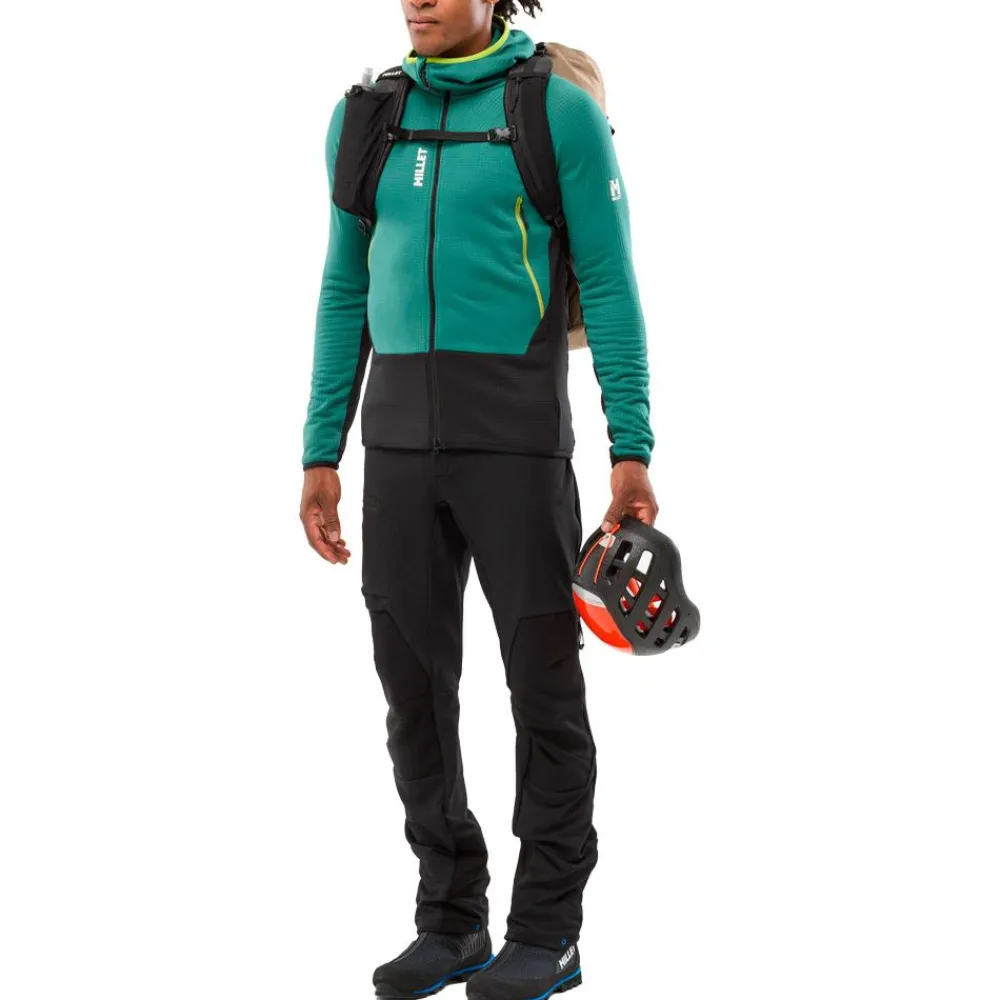 Polaire Homme|Veste De Ski<Millet Polaire Fusion Grid Hoodie Bottle Black