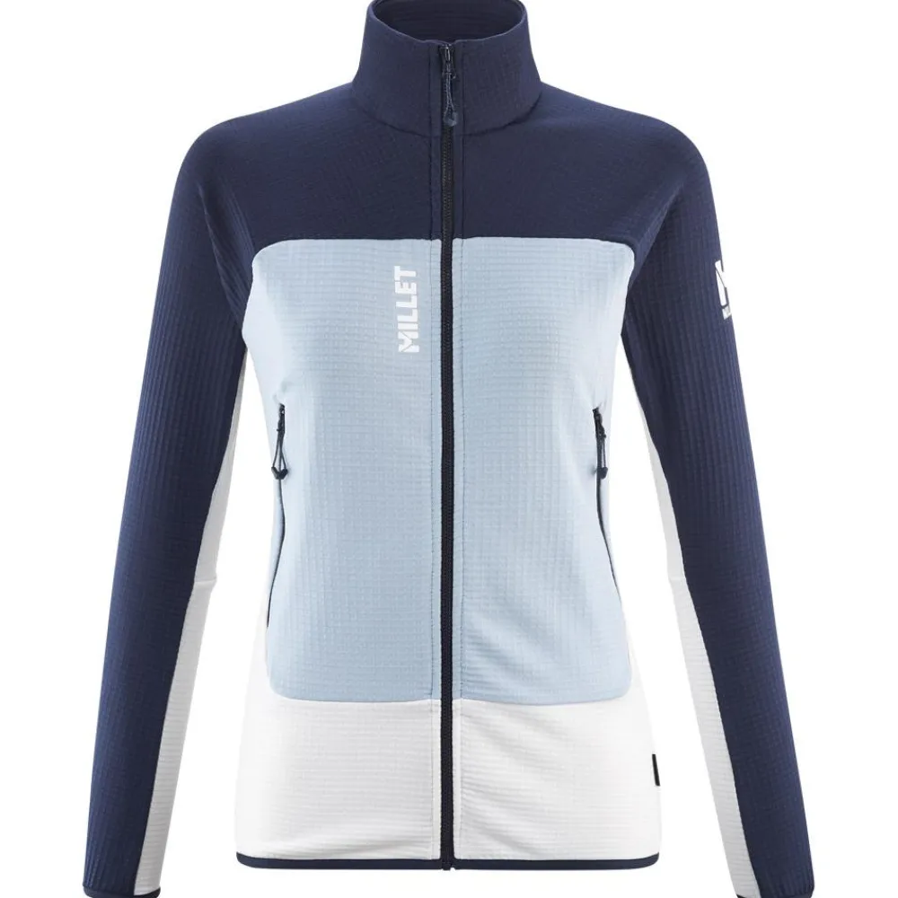 Polaire Femme|Veste De Ski<Millet Polaire Fusion Grid Jkt W Foggy Dew Saphir