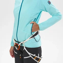Hot Polaire Trilogy Icon Hoodie W Aruba Blue Femme Polaire Femme|Veste De Ski