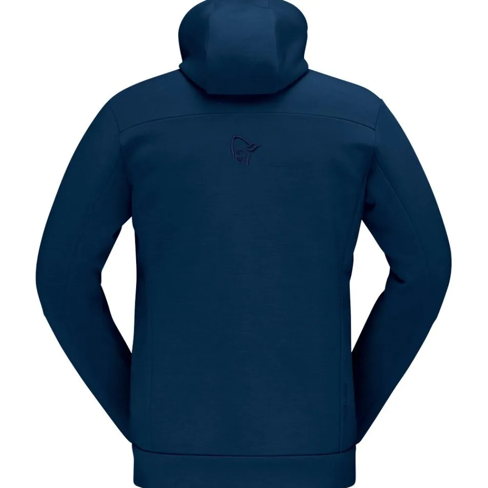 Veste De Ski|Polaire Homme<Norrona Polaire Falketind Warmwool2 Stretch Zip Hood Indigo Night