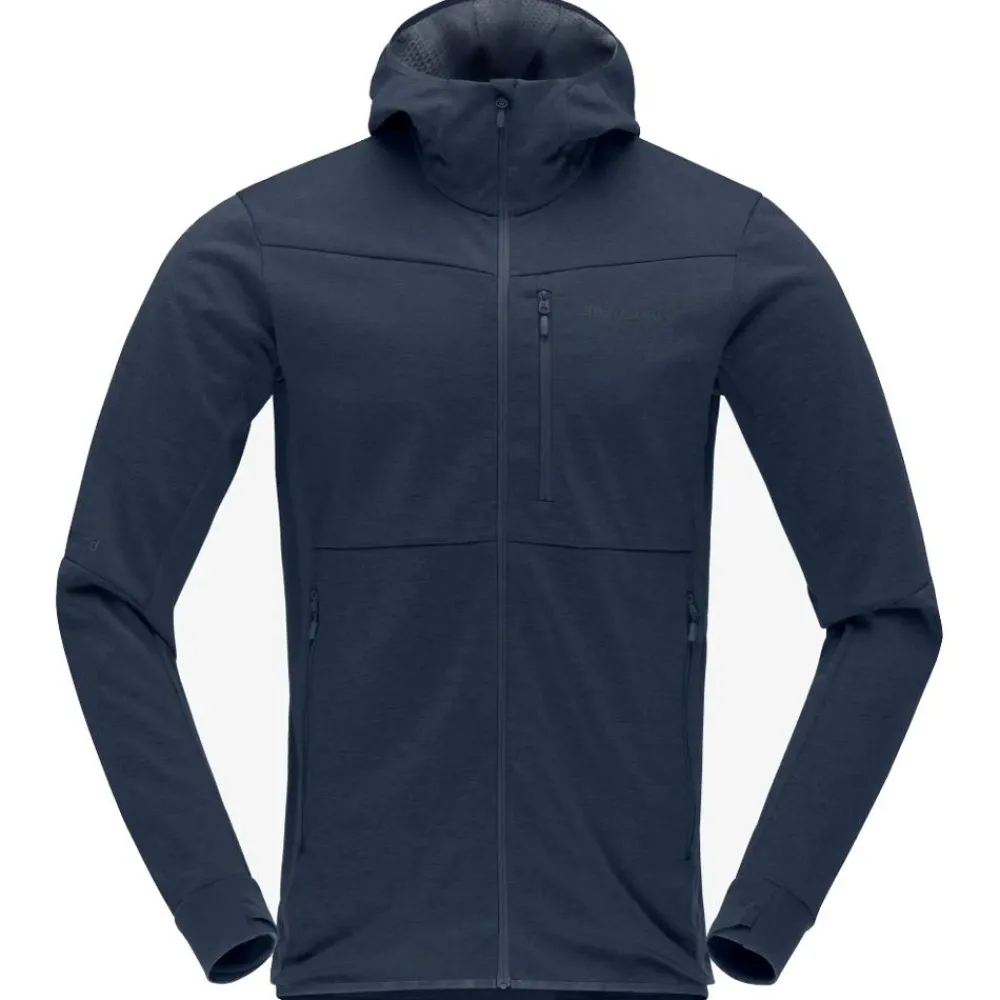Hot Polaire Falketind Warm2 Octa Hood M's Indigo Night Homme Polaire Homme|Veste De Ski
