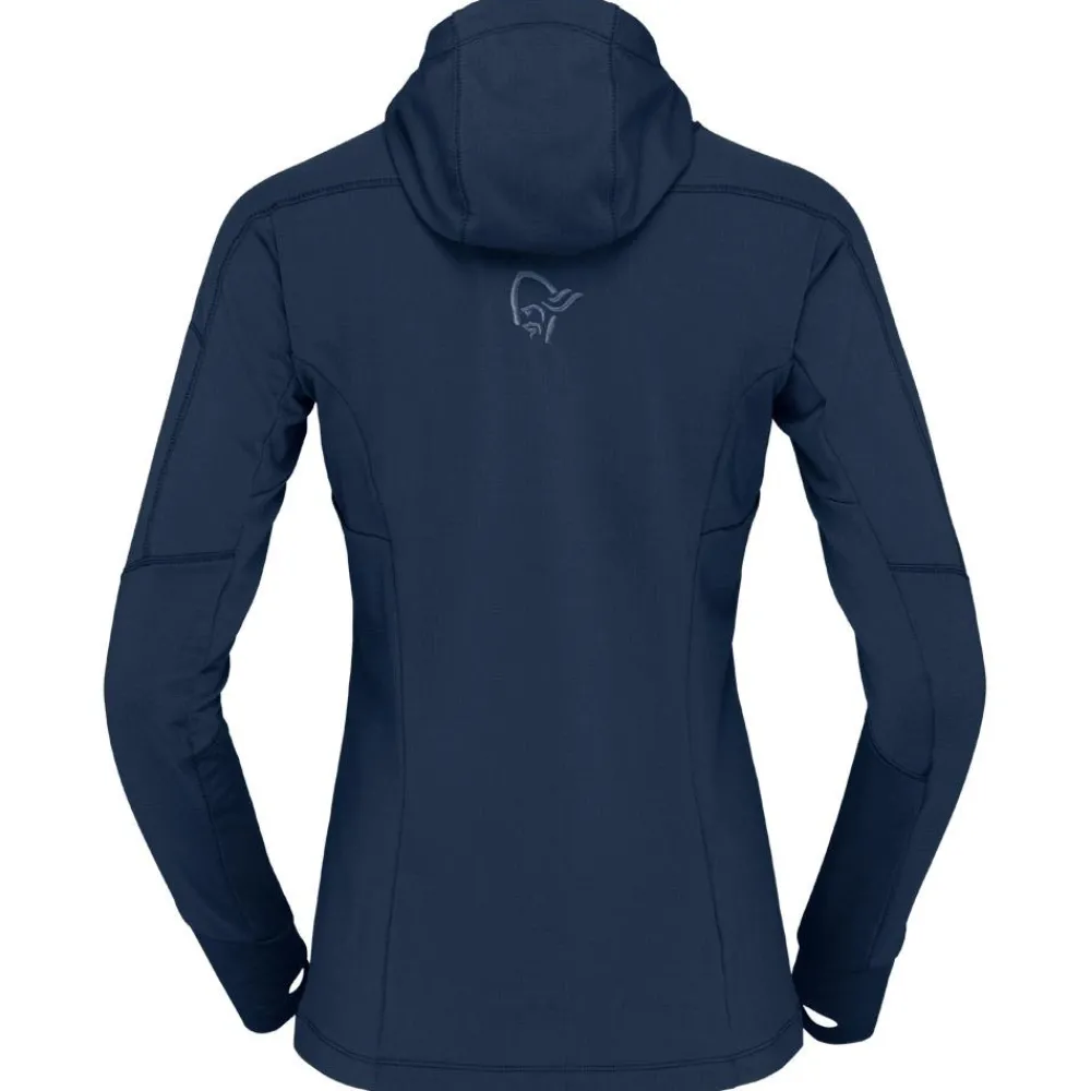 New Polaire falketind Power Grid Hood W's Indigo Night Femme Polaire Femme|Veste De Ski