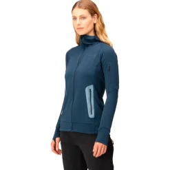 New Polaire falketind Power Grid Hood W's Indigo Night Femme Polaire Femme|Veste De Ski