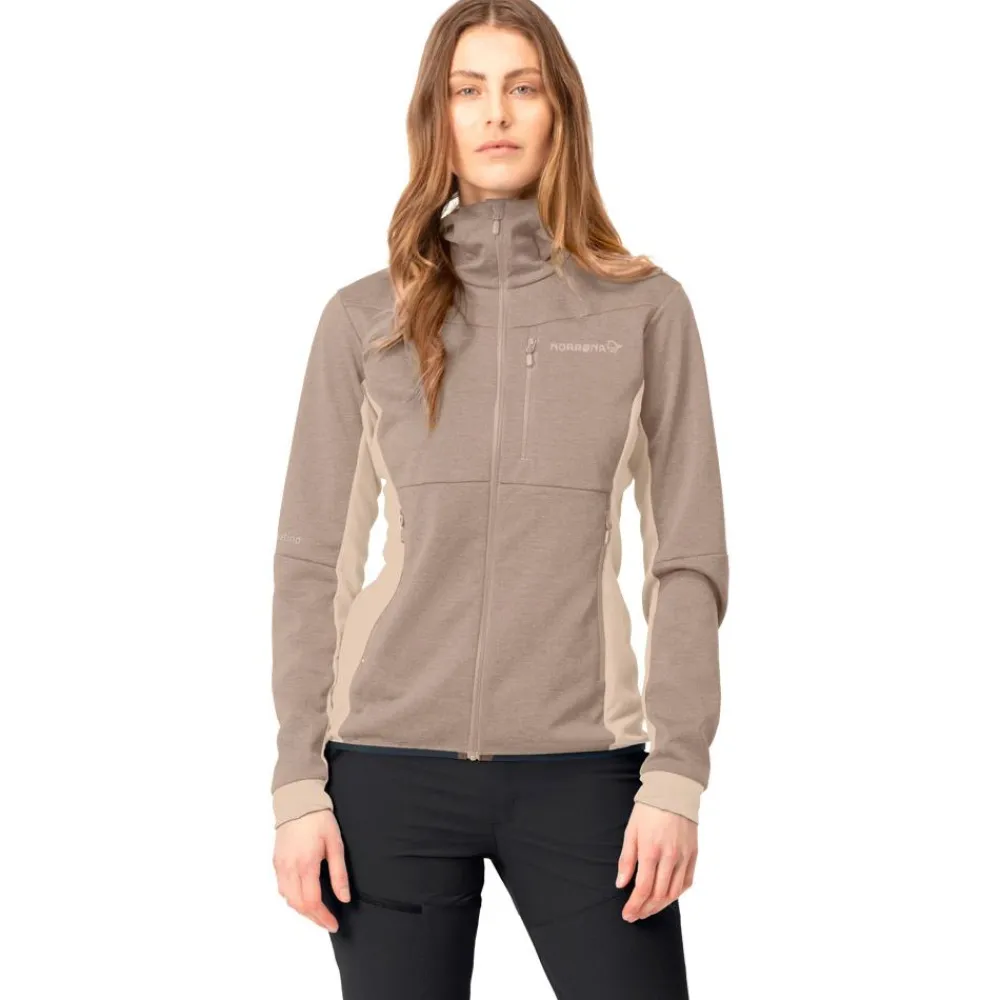 Sale Polaire Falketind Warm2 Octa Hood W's Winter Twig Femme Polaire Femme|Veste De Ski