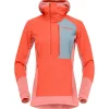 Polaire Femme|Veste De Ski<Norrona Polaire Lofoten Thermal Pro Hood W's Orange Alert Peach Amber