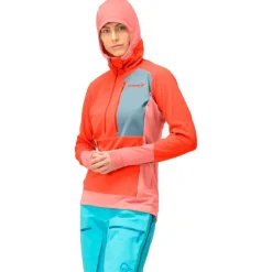 Polaire Femme|Veste De Ski<Norrona Polaire Lofoten Thermal Pro Hood W's Orange Alert Peach Amber