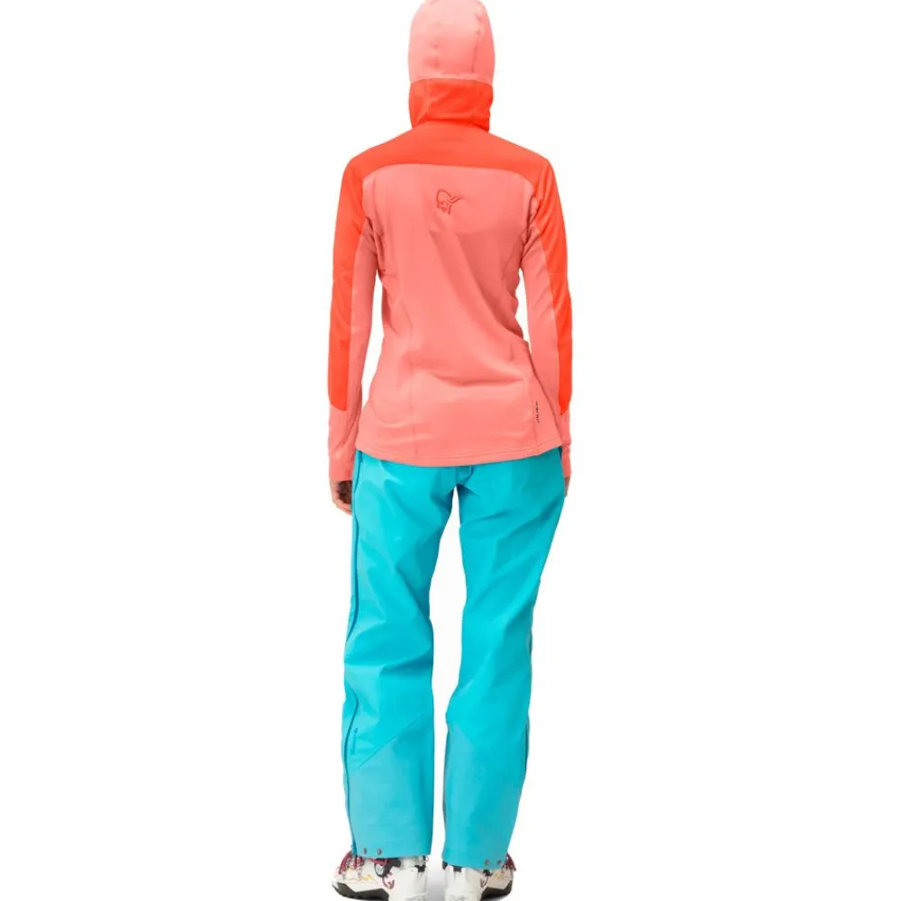 Polaire Femme|Veste De Ski<Norrona Polaire Lofoten Thermal Pro Hood W's Orange Alert Peach Amber