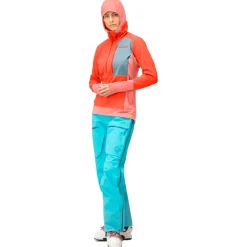 Polaire Femme|Veste De Ski<Norrona Polaire Lofoten Thermal Pro Hood W's Orange Alert Peach Amber