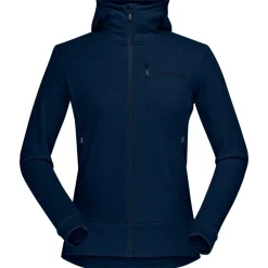 Polaire Femme|Veste De Ski<Norrona Polaire Women's Falketind Warmwool2 Stretch Zip Hood Indigo Night