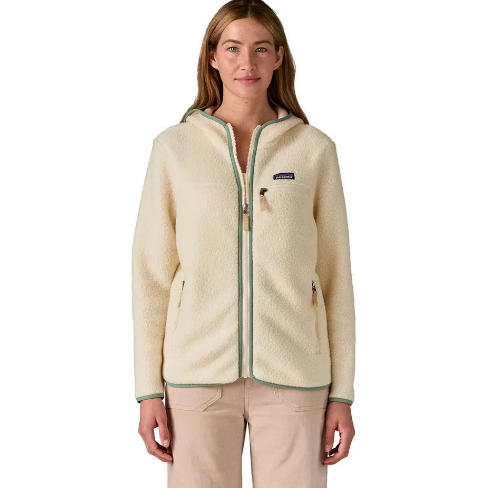 Best Polaire Women's Retro Pile Hoody Natural Ellwood Green Femme Veste De Ski|Polaire Femme