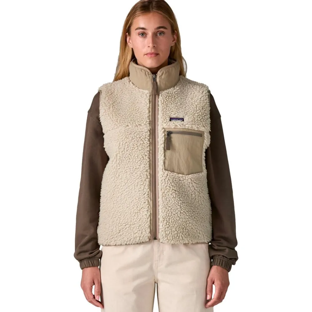 Hot Polaire W's Classic Retro X Vest Natural Femme Polaire Femme|Veste De Ski