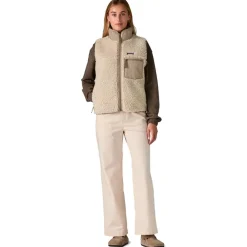 Hot Polaire W's Classic Retro X Vest Natural Femme Polaire Femme|Veste De Ski